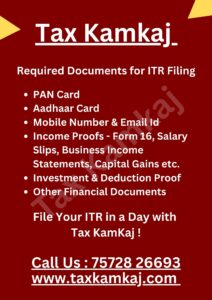 Required Documents for ITR Filing